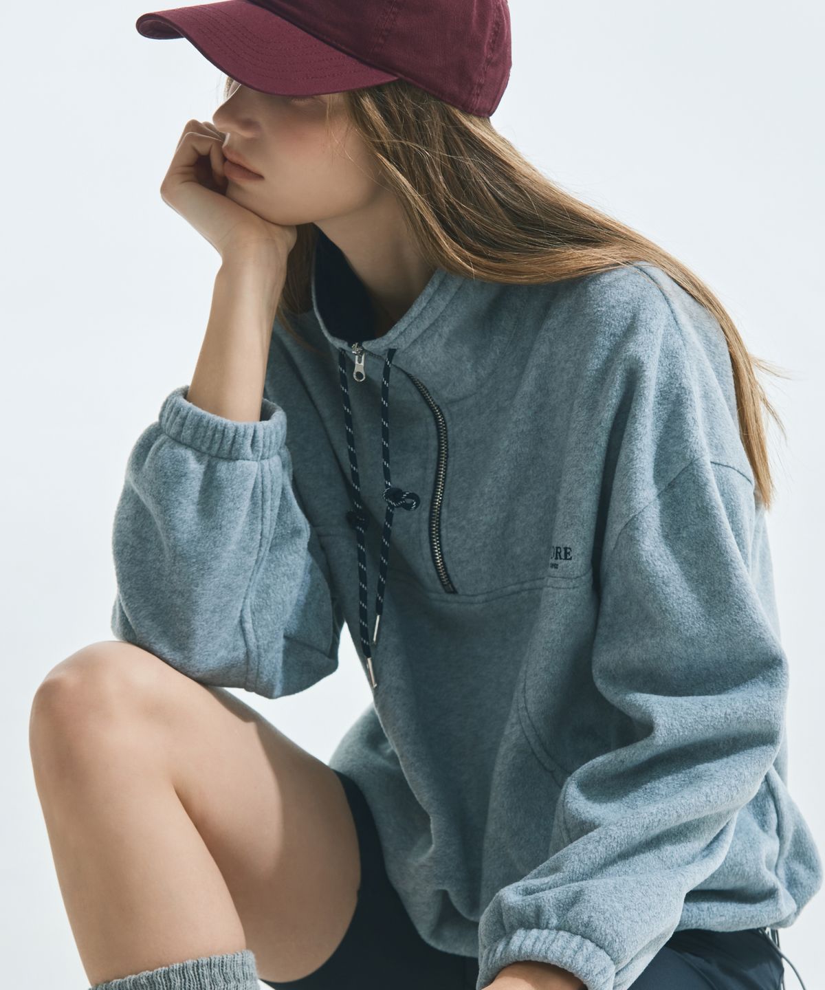 미쏘(MIXXO) 배색 아노락_MIWJMG147C