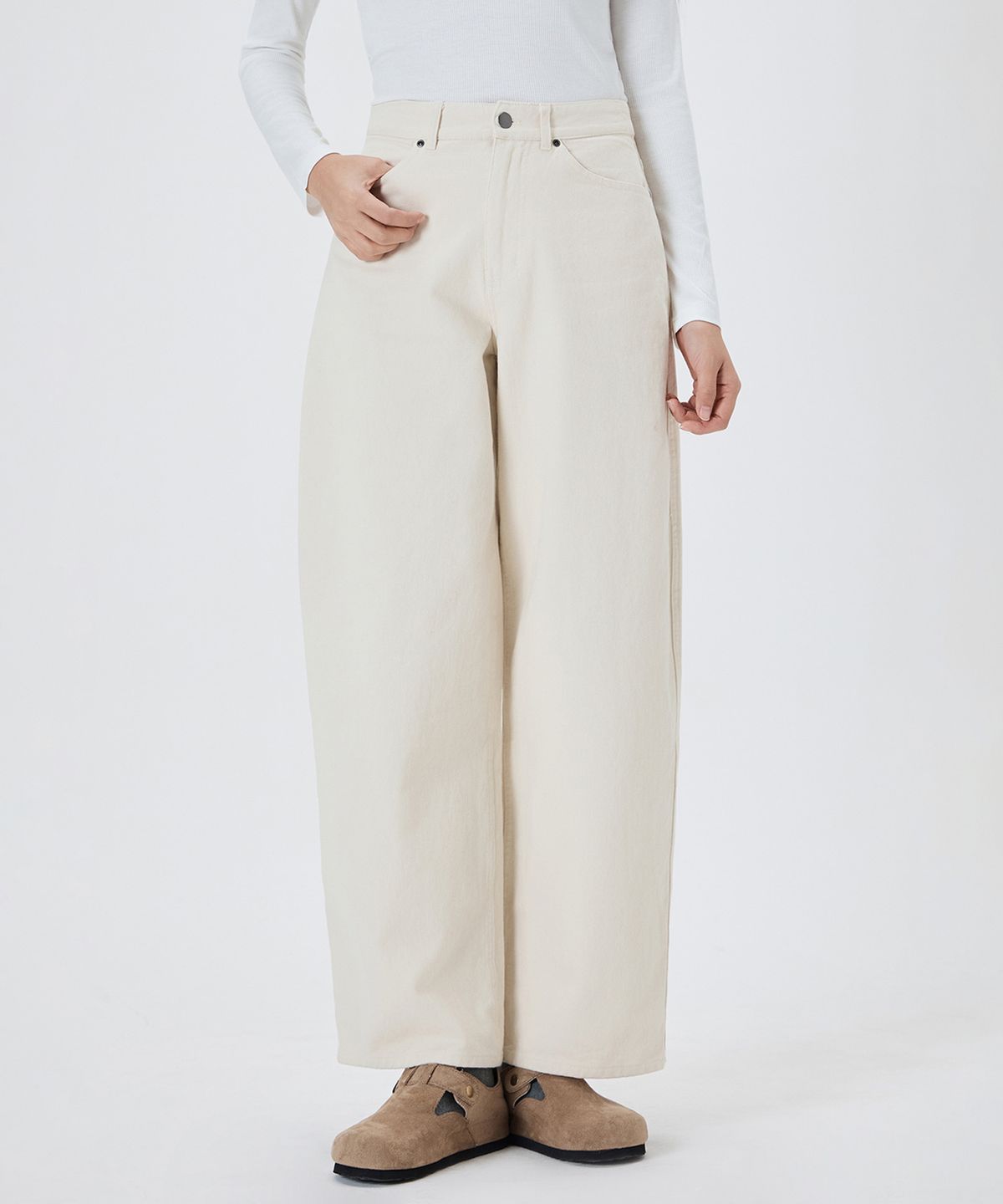 미쏘(MIXXO) 기모 코튼 와이드 팬츠 RE TCF910A_MIWTCG10QA