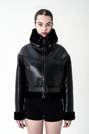 LINE BELT MUSTANG JACKET BLACK