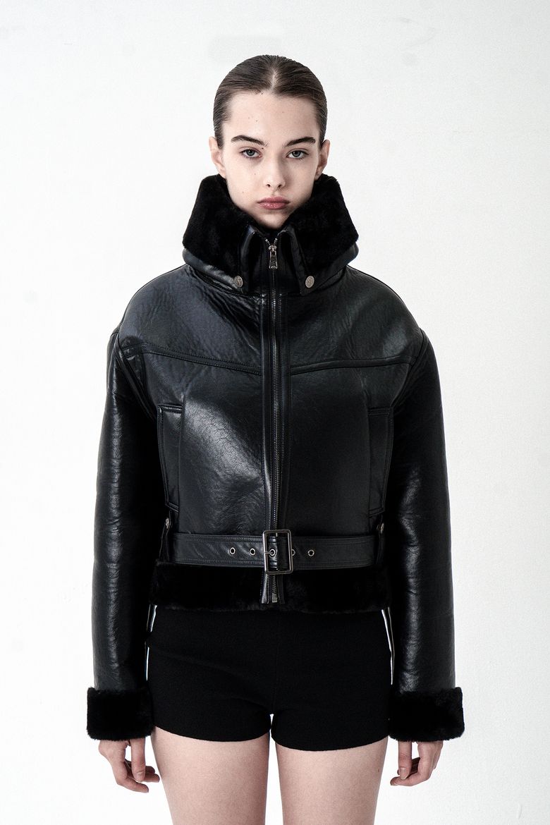 LINE BELT MUSTANG JACKET BLACK