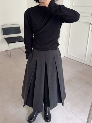 Wool Skirt Pants - 2colors