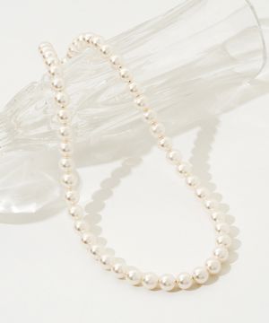 실버925 스와로브스키 진주 비드 목걸이 8MM ELSVNN002