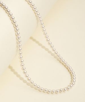 실버925 스와로브스키 진주 비드 목걸이 5MM ELSVNN001