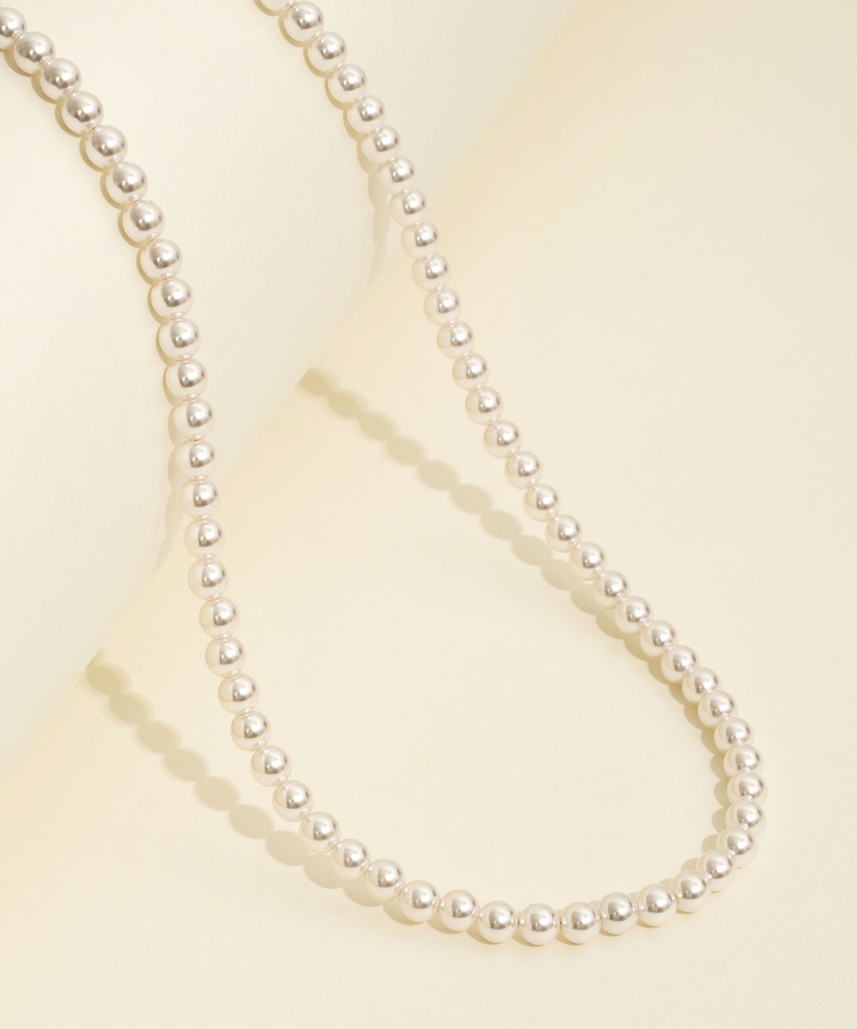 엘르주얼리(ELLEJEWELRY) 실버925 스와로브스키 진주 비드 목걸이 5MM ELSVNN001