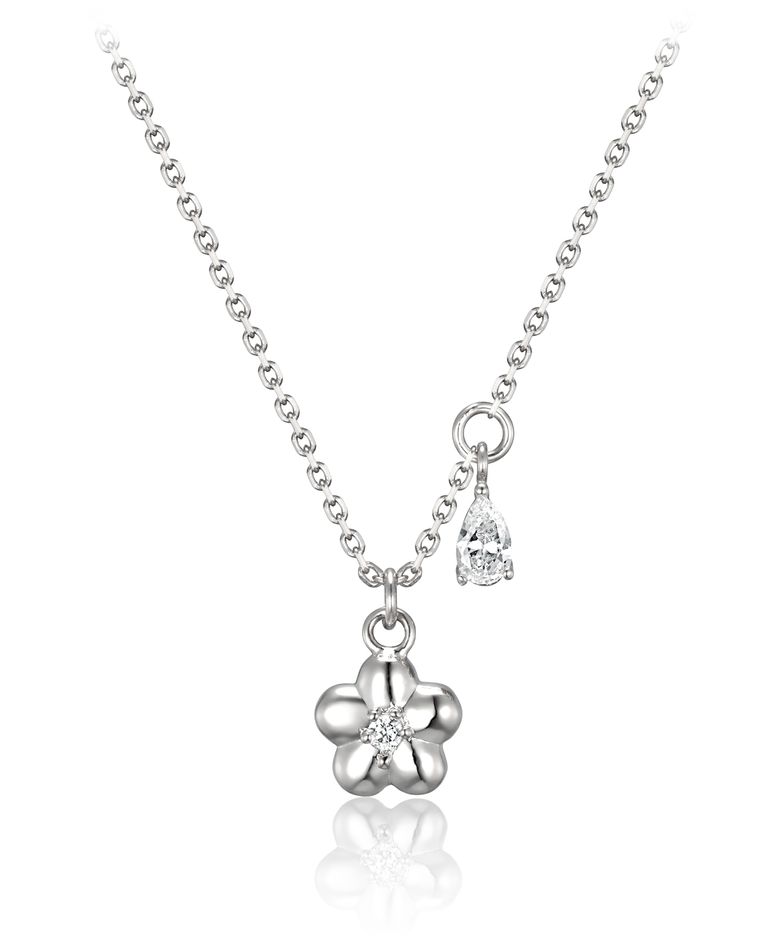 심플 플라워 목걸이 ELBRNN244 (14K GOLD PLATED)