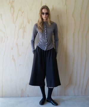 BRUSHED LOGO BIG SWEAT SHORTS FADED BLACK