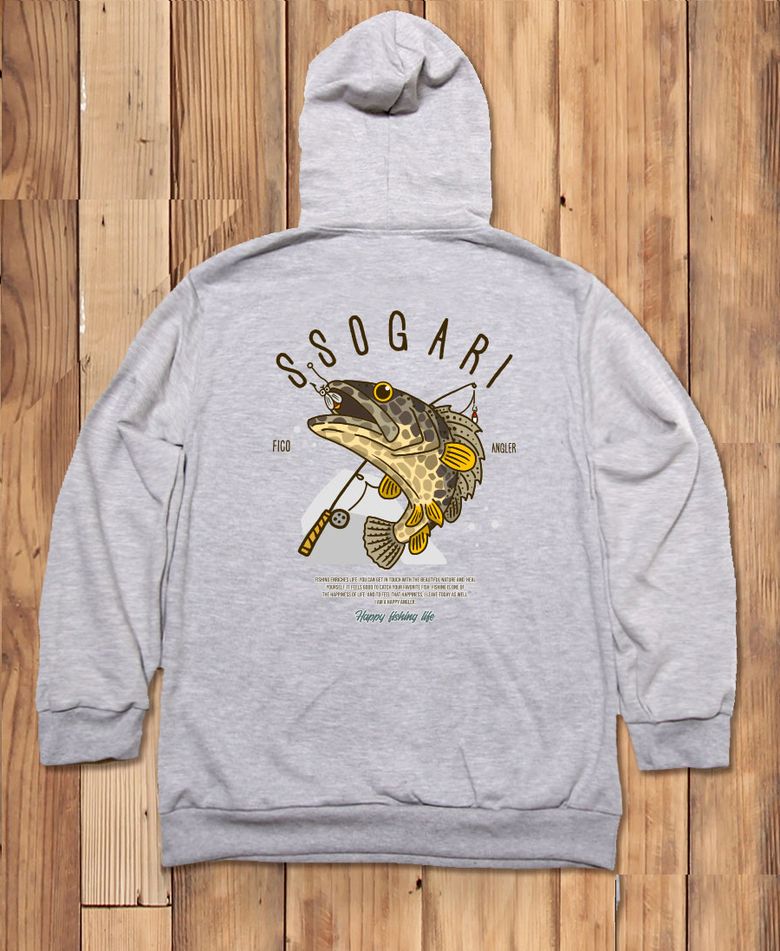 FICO-HOODY-269 익스트림 낚시 브랜드 피코앵글러  쏘가리 후드티