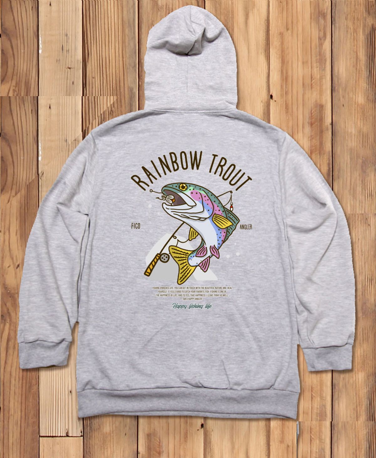 돌돌(DOLDOL) FICO-HOODY-270 익스트림 낚시 브랜드 피코앵글러  무지개송어 후드티