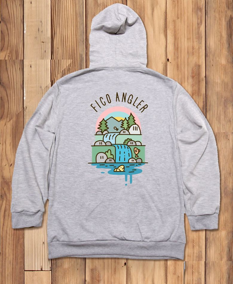 FICO-HOODY-271 익스트림 낚시 브랜드 피코앵글러  무지개송어 후드티