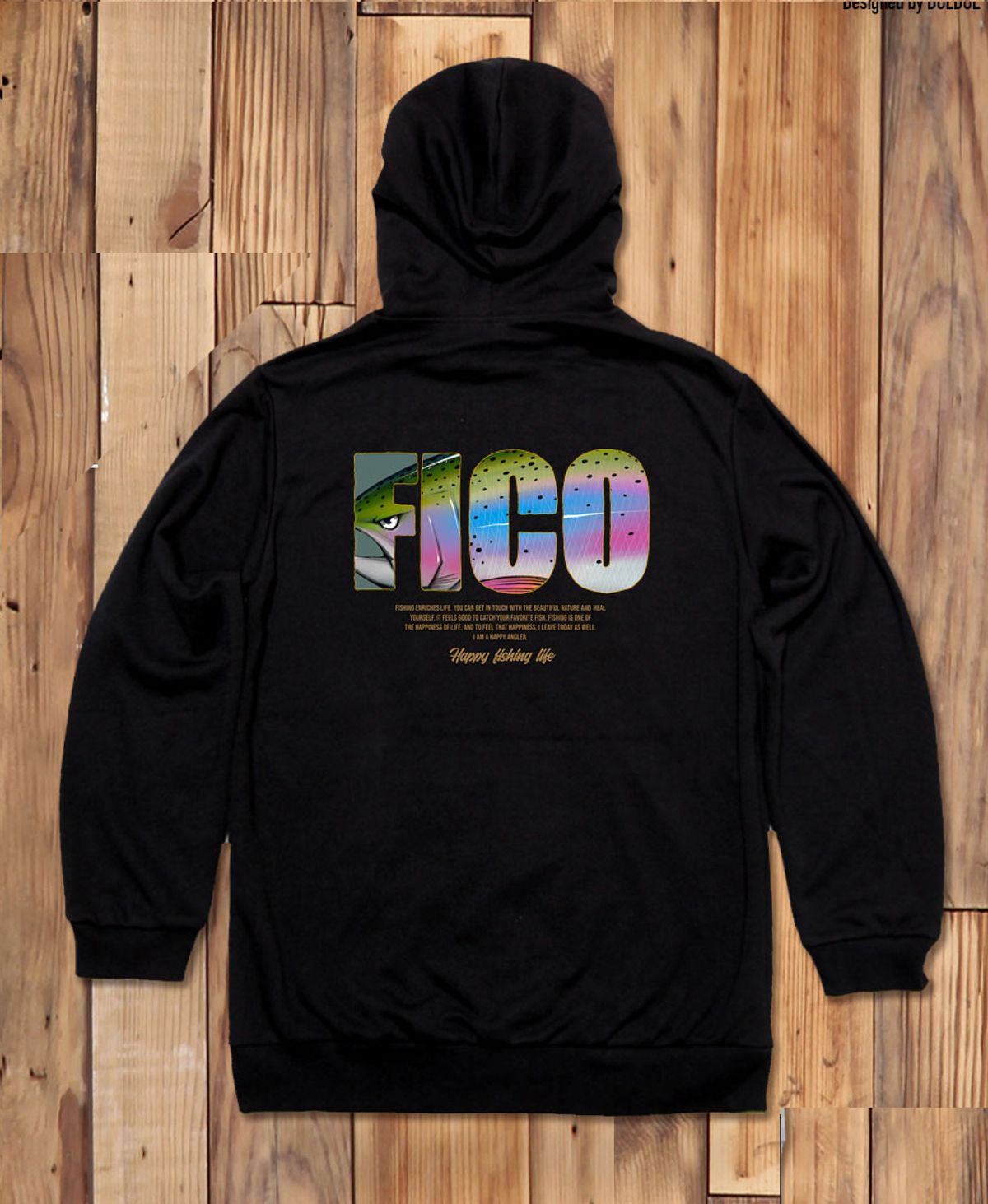 돌돌(DOLDOL) FICO-HOODY-275 익스트림 낚시 브랜드 피코앵글러  무지개송어 후드티