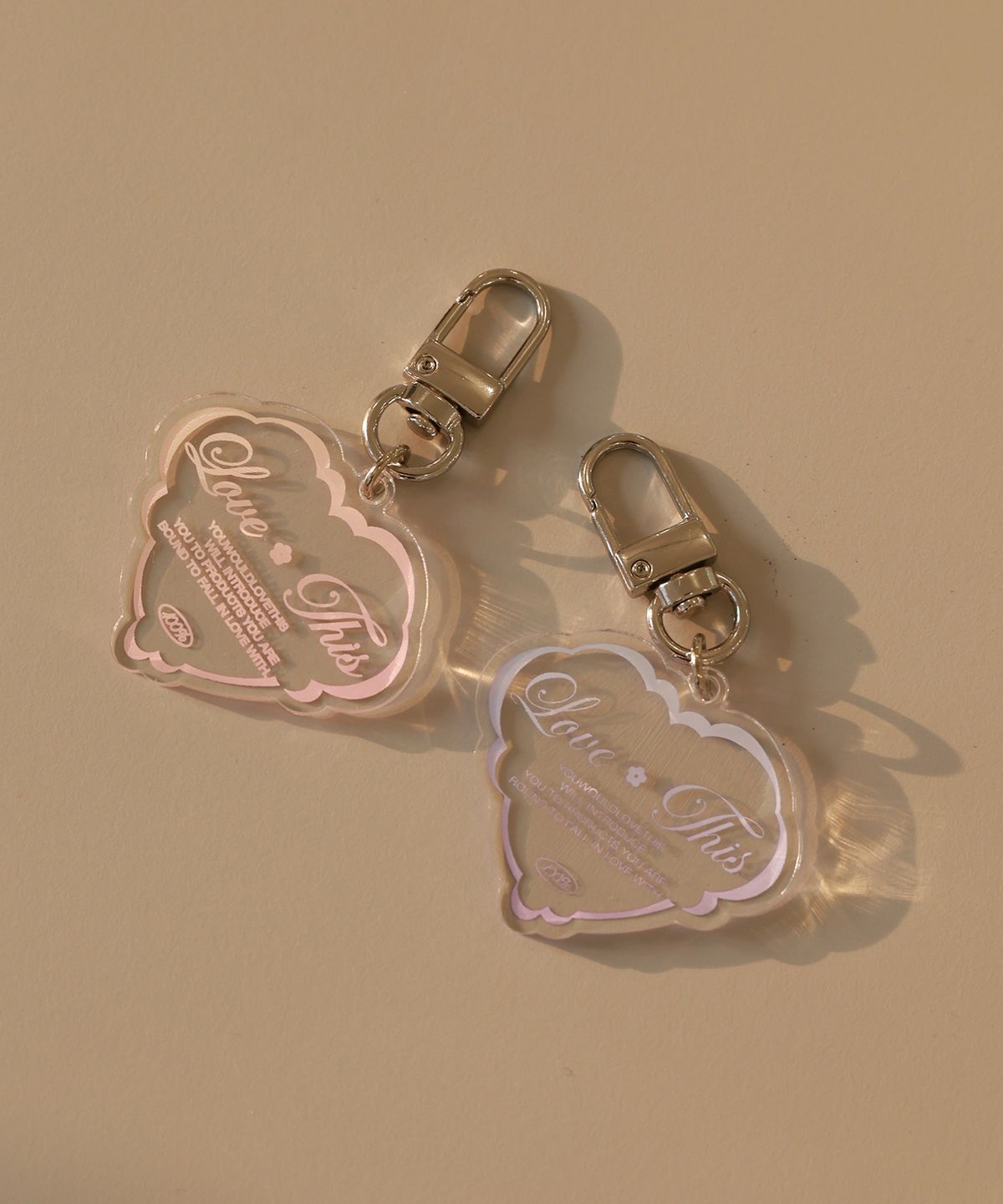 유럽디(YOUWOULDLOVETHIS) Mist 하트 아크릴 키링 (2 colors)