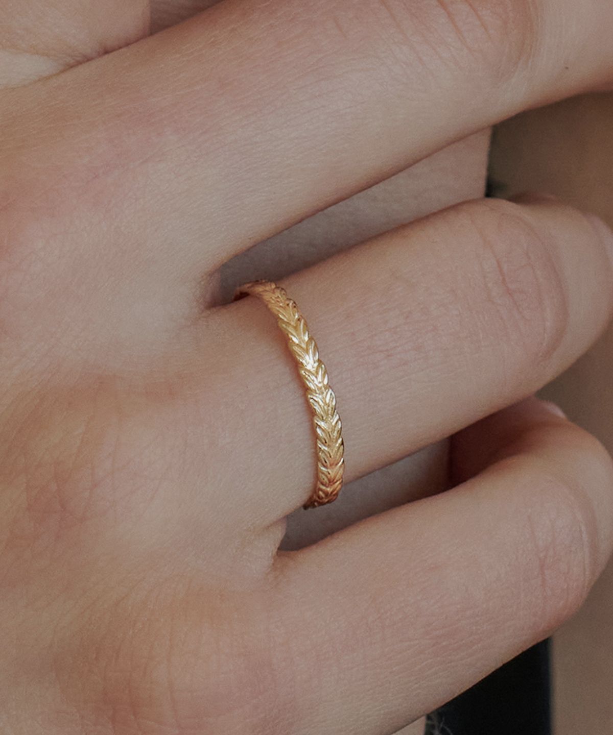 러비앤비(LOVEENB) [14K gold]  앤틱 니케 월계수 반지