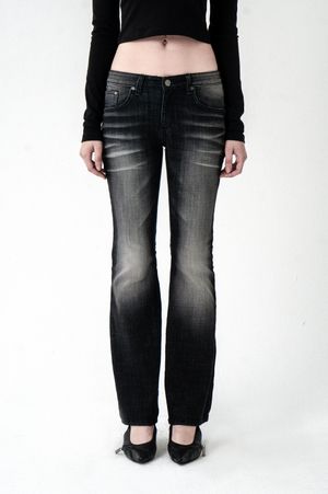 NIGHT WASHING DENIM PANTS BLACK