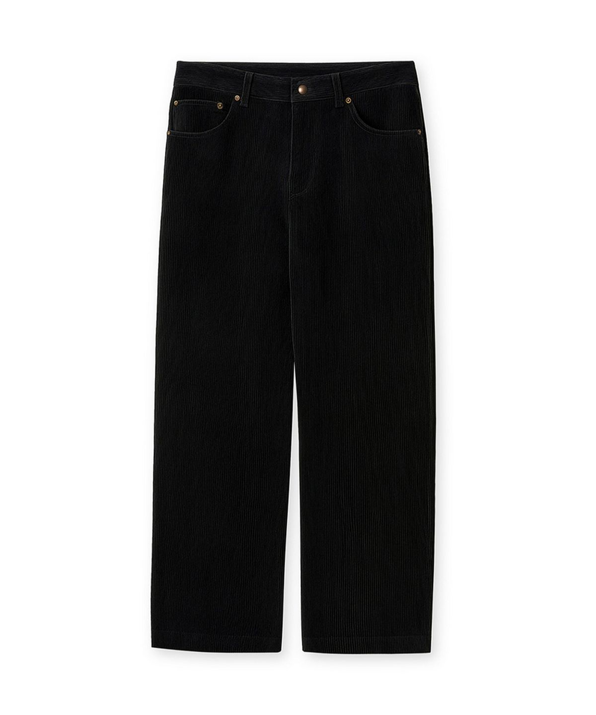 에든버러클럽(EDINBURGH CLUB) WIDE FIT 5 POCKET CORDUROY PANTS [BLACK]