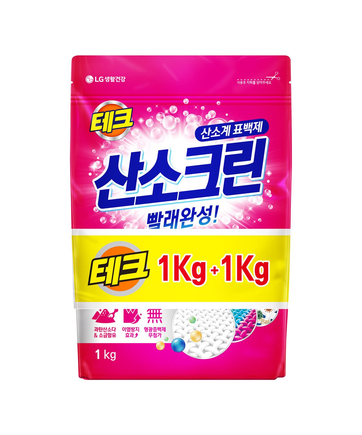 테크(TECH) 산소크린 분말 표백제 1kg+1kg