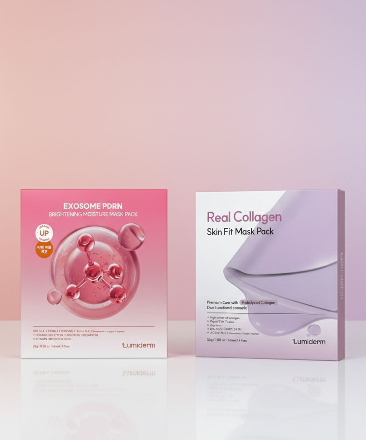 루미덤(LUMIDERM) [SET]루미덤 콜라겐 마스크팩 + 엑소좀 피디알엔 모이스처 마스크팩 세트 (9개입)