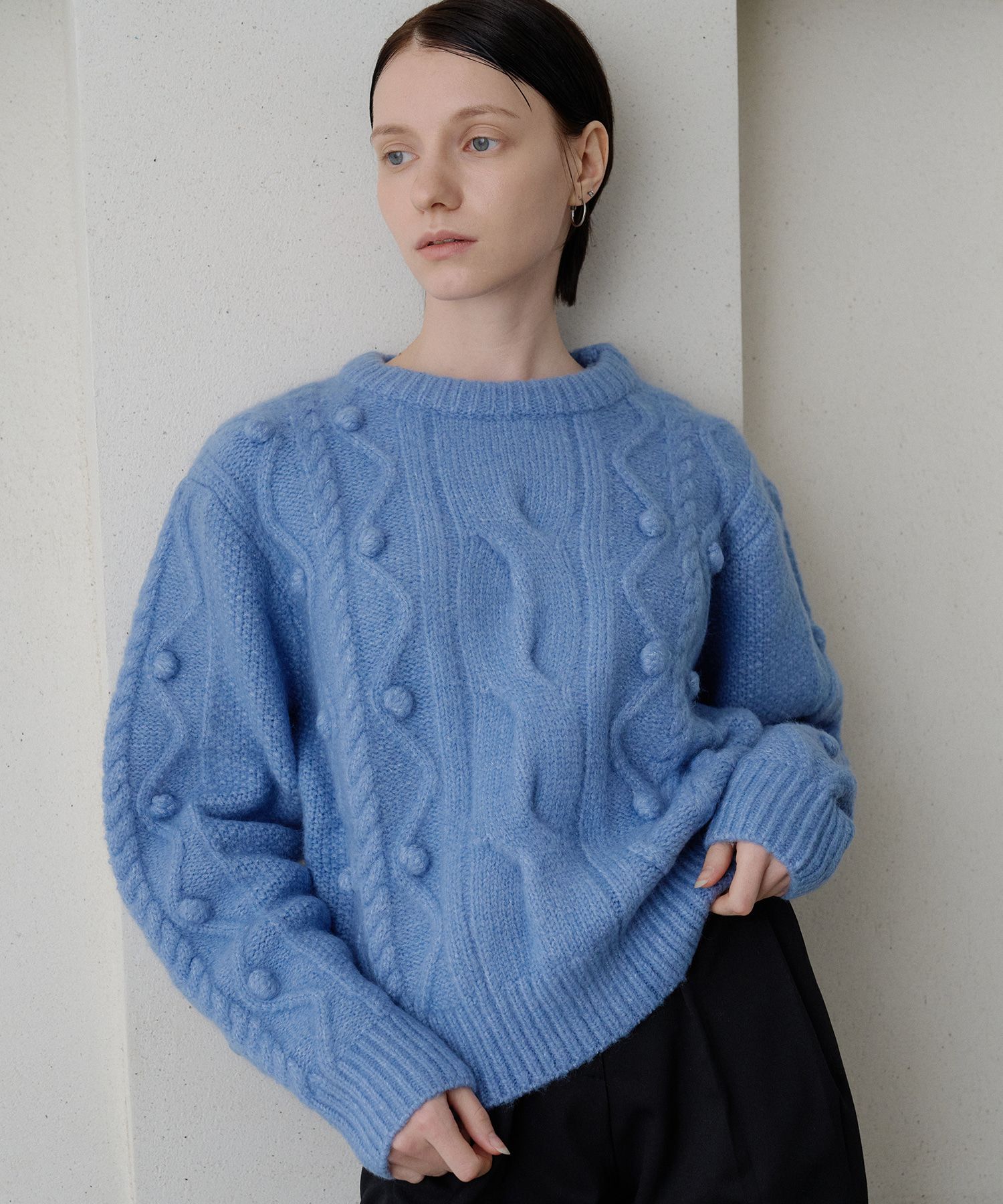 アッシュペーフランス　D Blue ニット H.P.FRANCE - アッシュペーフランス D Blue ニットの通販 by おまとめ