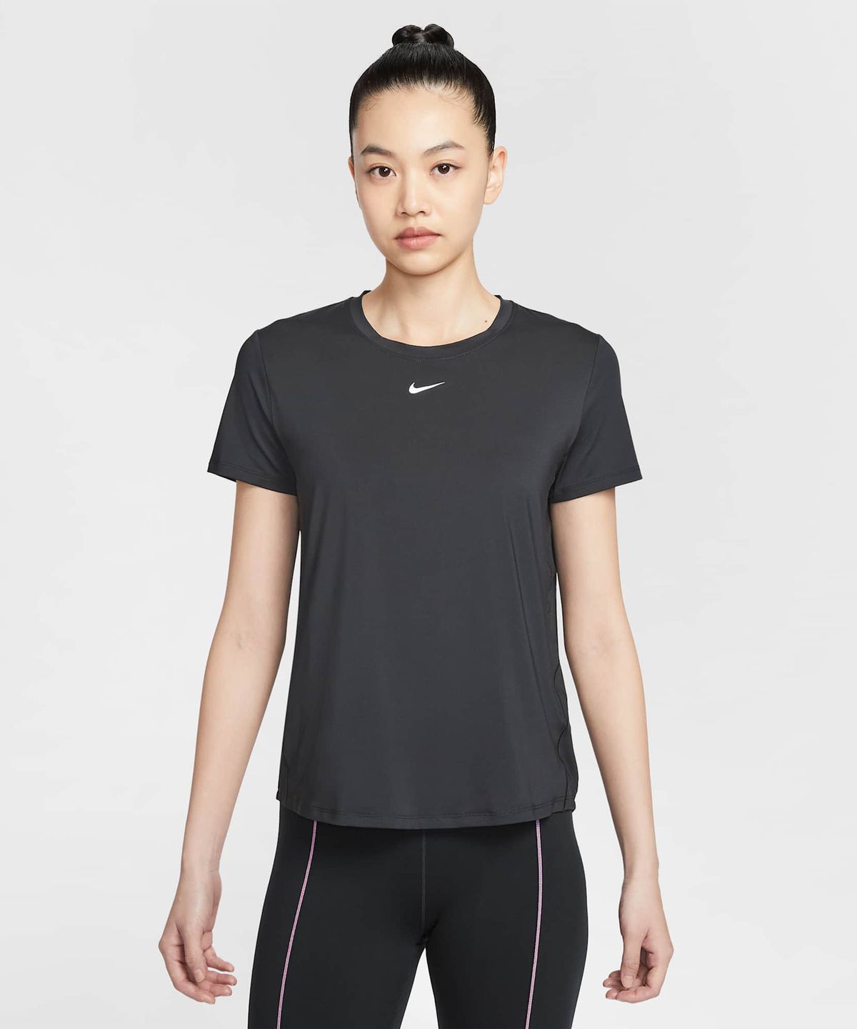 나이키(NIKE) 원 클래식 드라이 핏 반소매 탑 W - 블랙:화이트 / FN2799-013