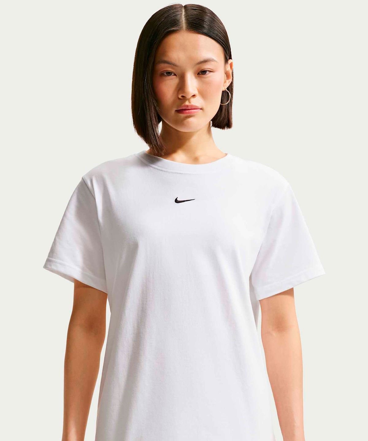 나이키(NIKE) 스포츠웨어 오버사이즈 반소매 티셔츠(플러스 사이즈) W - 화이트:블랙 / IH7602-100
