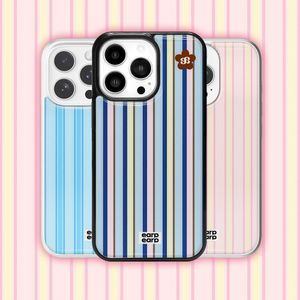 [갤럭시 S26 추가]빈티지 스트라이프 에폭시 실버 블랙 범퍼 케이스 기본/맥세이프-4TYPE