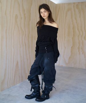 WASHED LIGHT COTTON M-65 PANTS BLACK