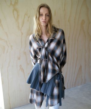 TIE OMBRE CHECK SHIRTS BEIGE