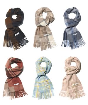 PCE CHECK WOOL MUFFLER (6COLORS)