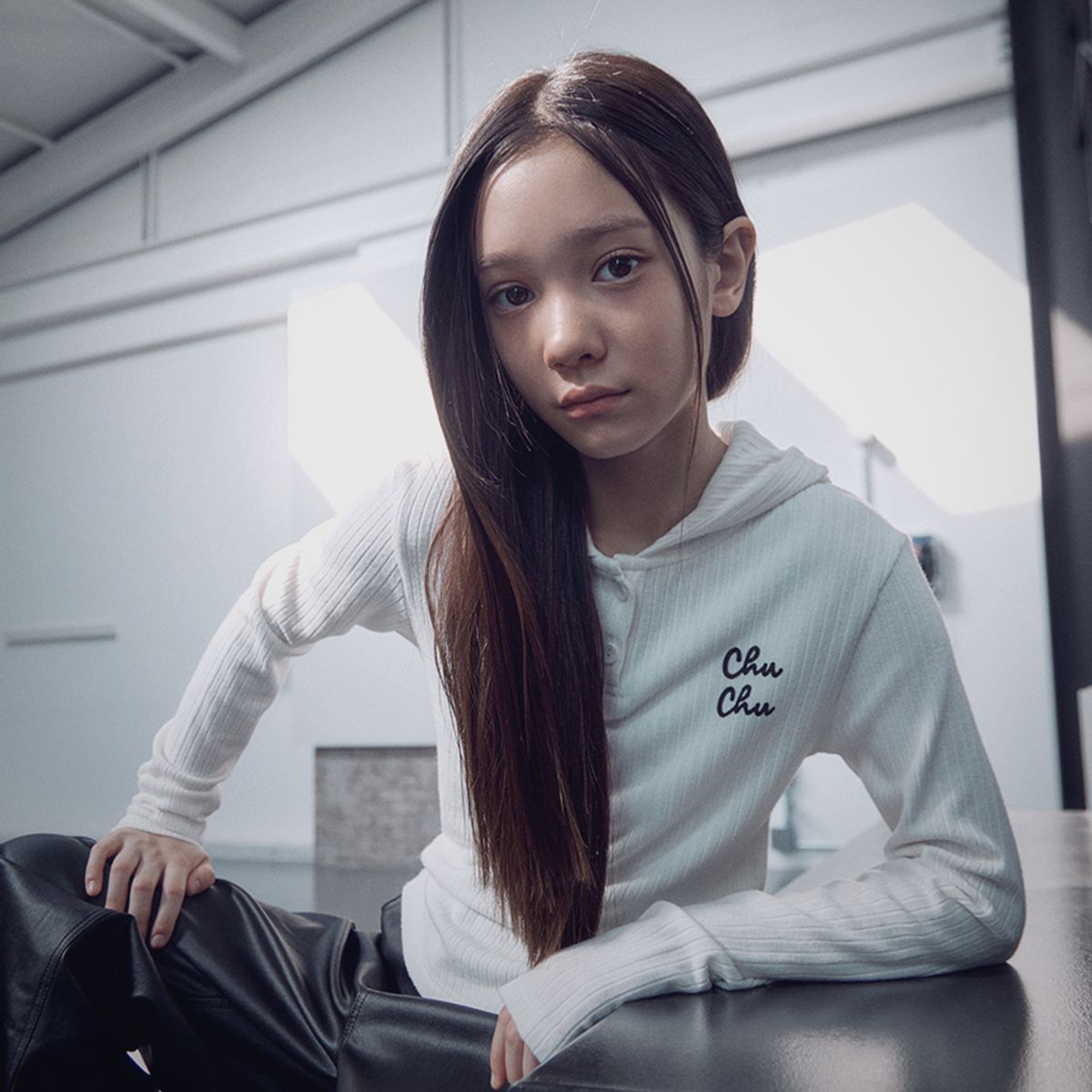 보조개(BOJOGE) (골지)밀키 후드티