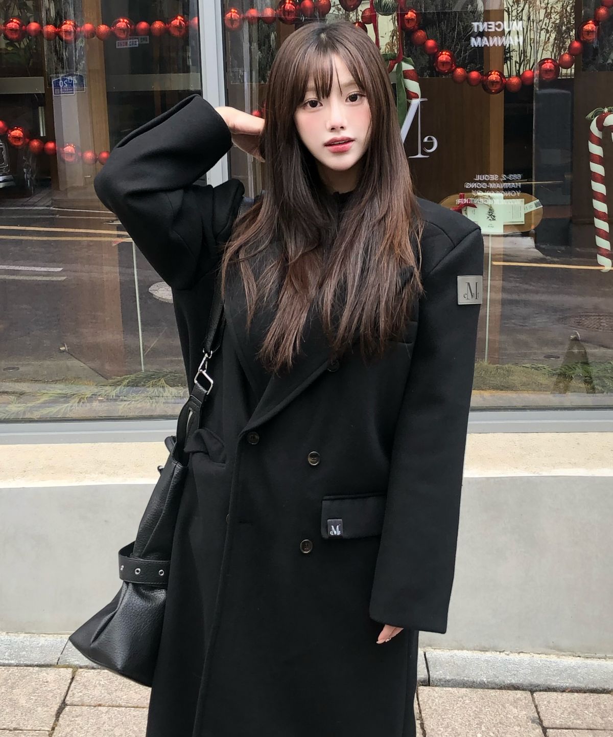 무센트(MUCENT) 아르베 사이드 레더 더블 코트 남녀공용