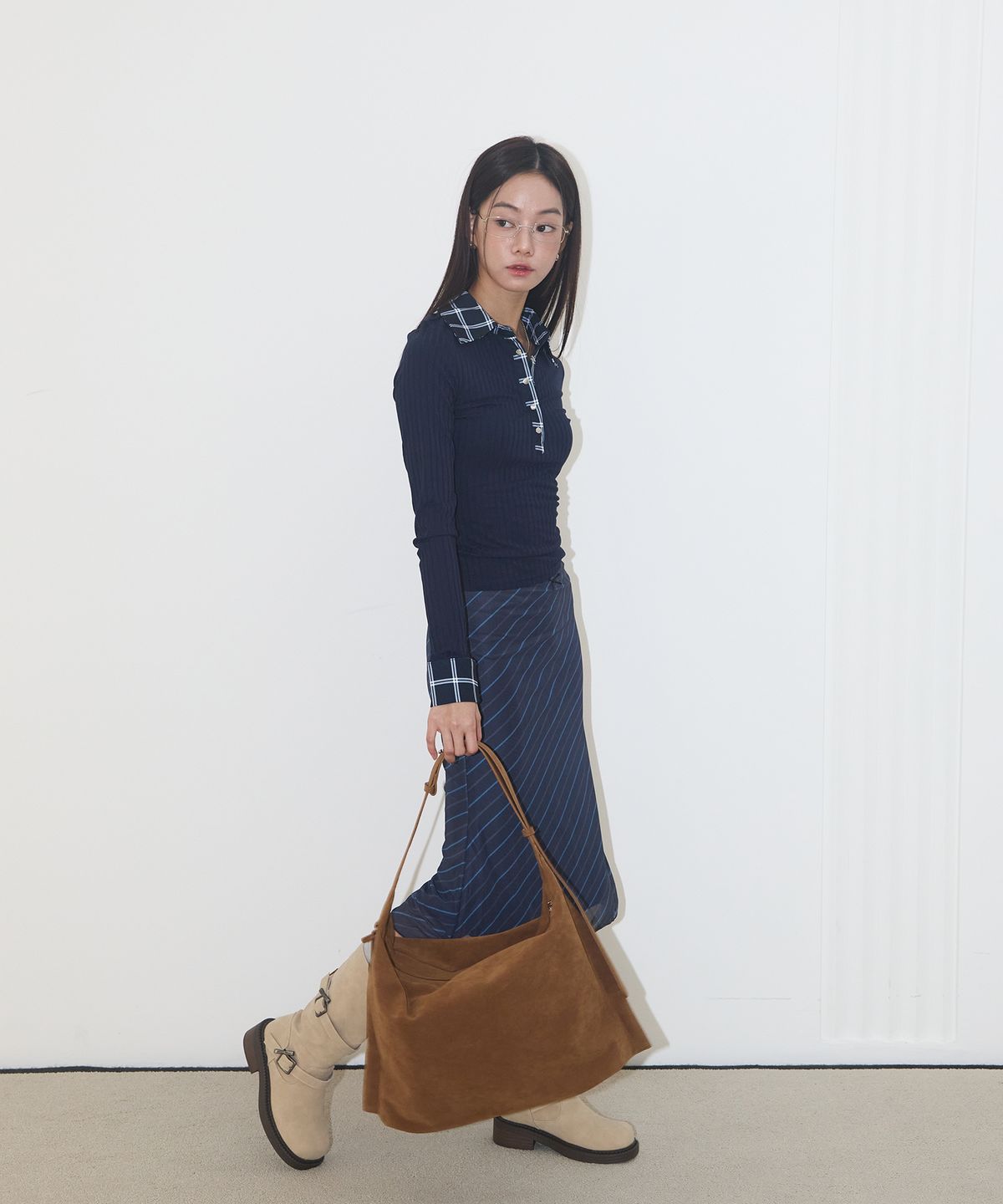졸리(JOLLY) VELA BAG 벨라백 - SUEDE CAMEL BROWN