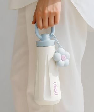 블러썸 오볼 스테인리스 텀블러 500ml - 화이트블루