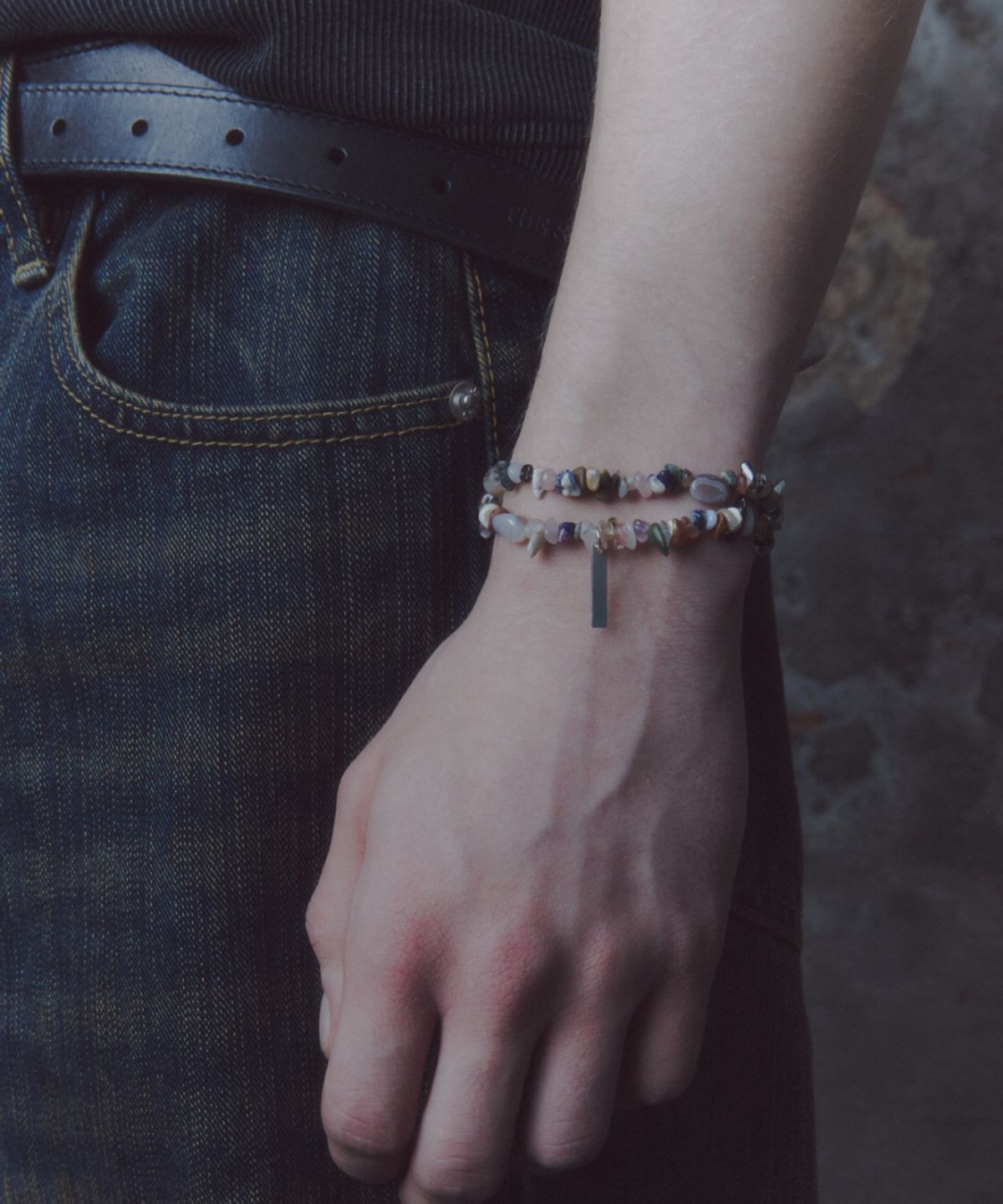 더스틸룸(THESTILLROOM) [SILVER] #B2510 Mix beads bracelet