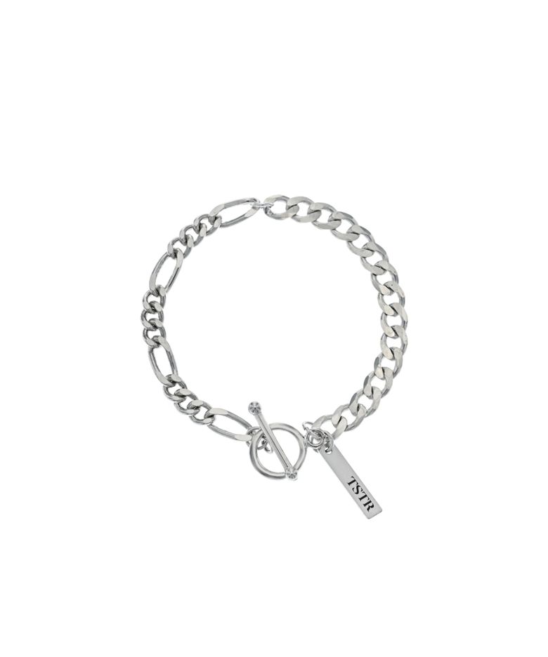 [SILVER] #B2514 Connect toggle bracelet