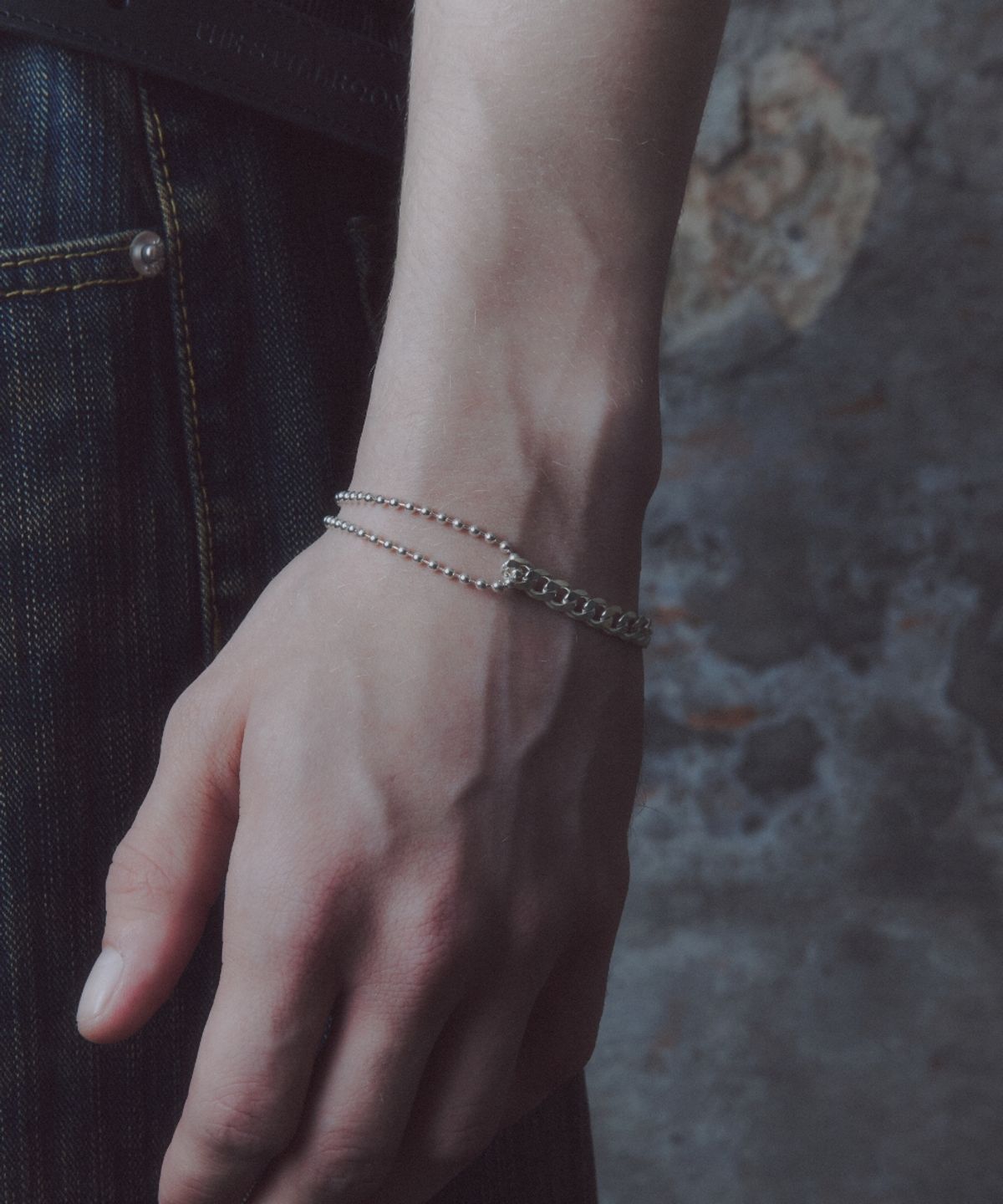 더스틸룸(THESTILLROOM) [SILVER] #B2515 Half link bracelet
