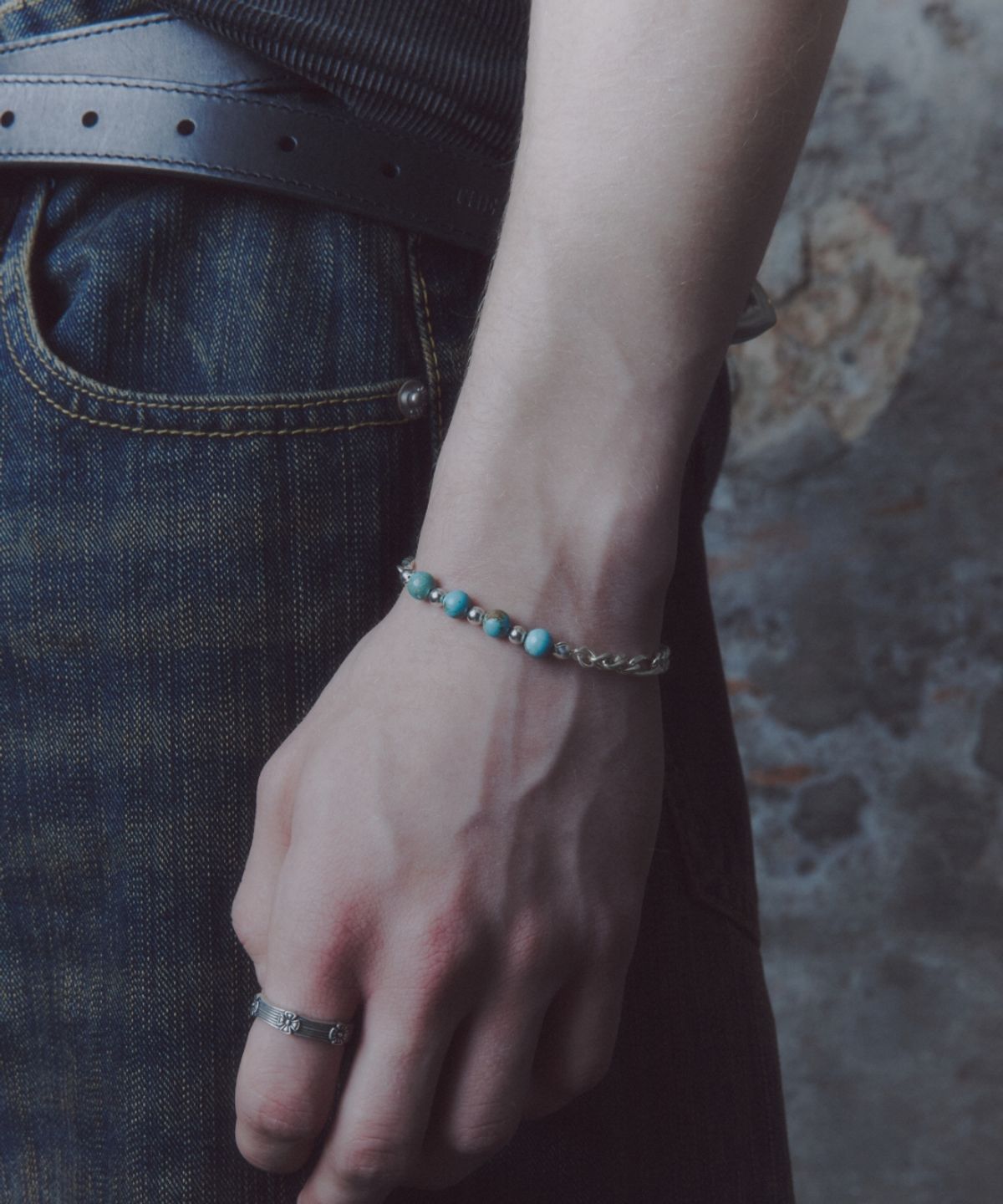 더스틸룸(THESTILLROOM) [SILVER] #B2516 Blue gemstone bracelet