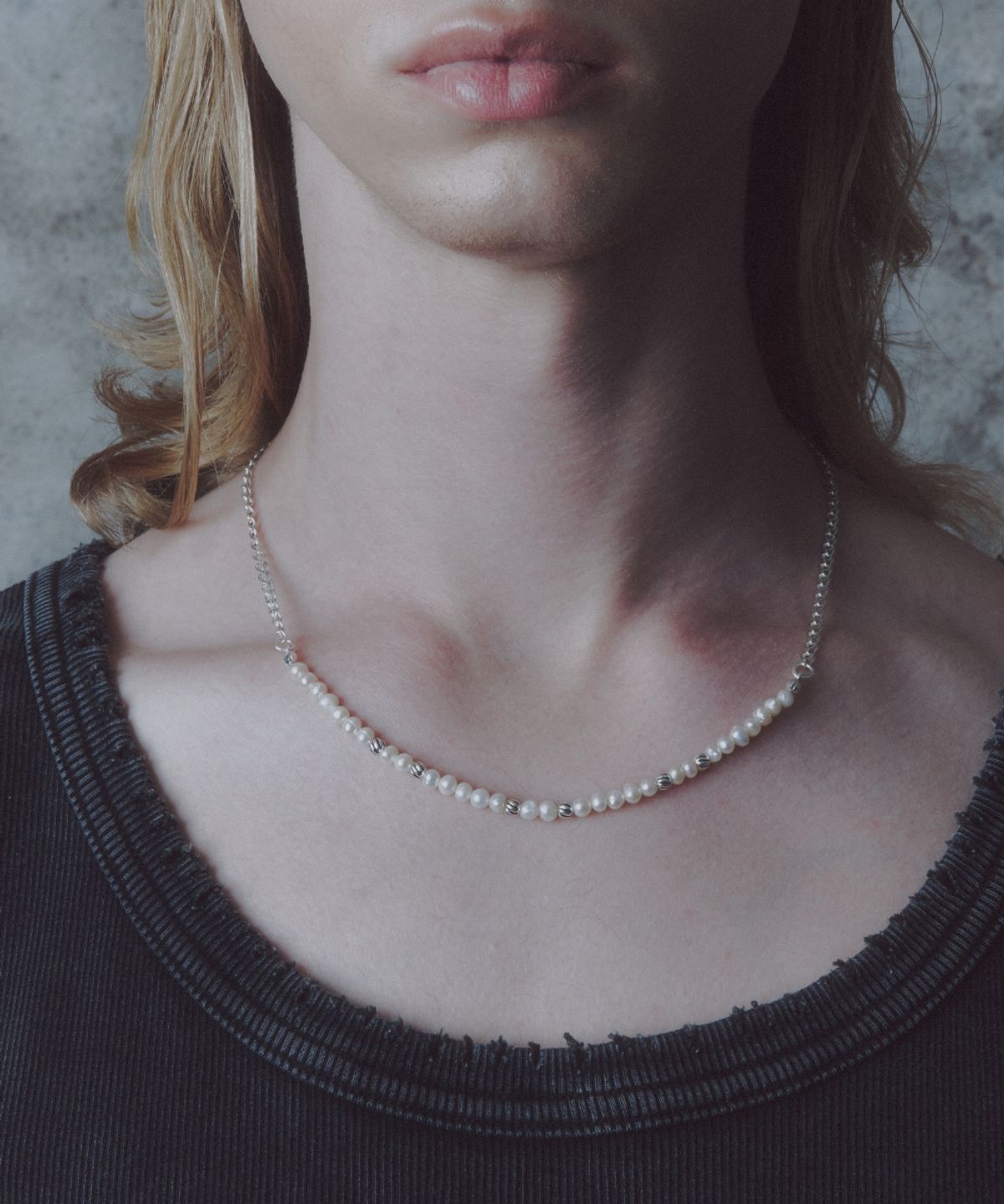 더스틸룸(THESTILLROOM) [SILVER] #N2519 Pearl half necklace
