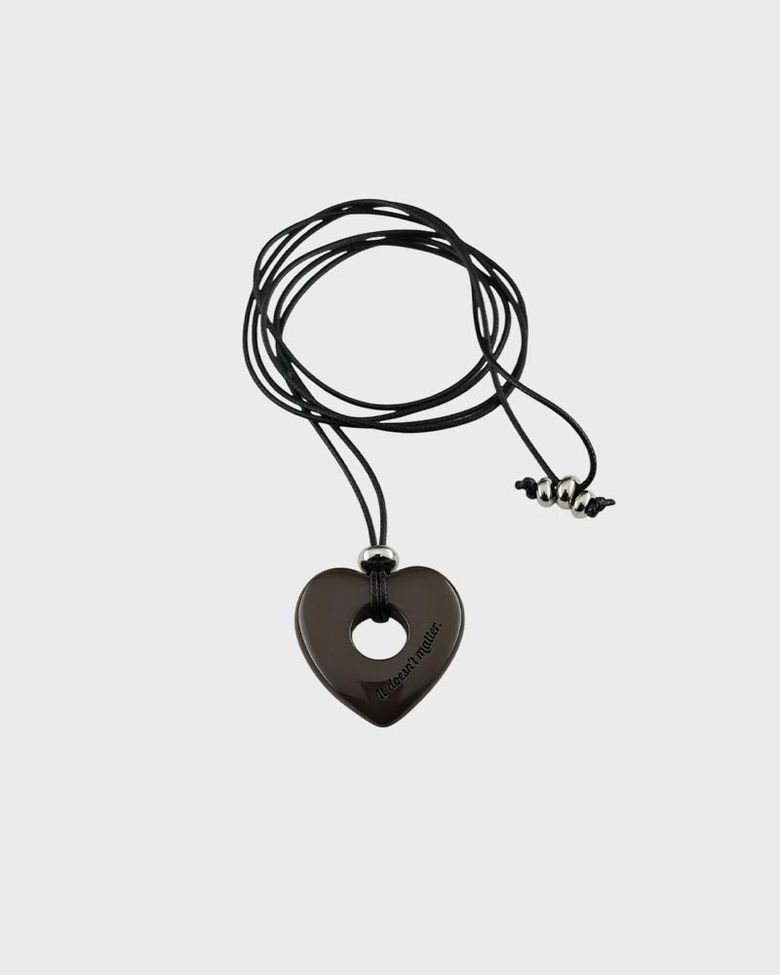 [HEART] Loppy necklace (Brown)