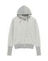 STRIPE UNBALANCED ZIPUP HOODIE (GREY)