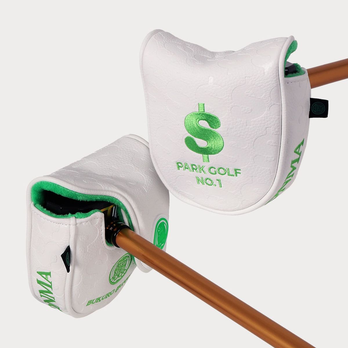 페르시안캣 골프(PERSIANCAT GOLF) 부쿠로혼마 달러패턴 핫스템핑 헤드커버 화이트 (B5FUDC02)