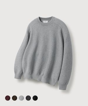 워셔블 새들 라운드 니트_5Color