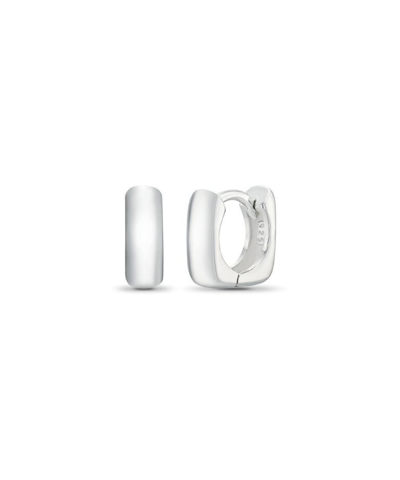 [SILVER] #E2536 Square hoop earring