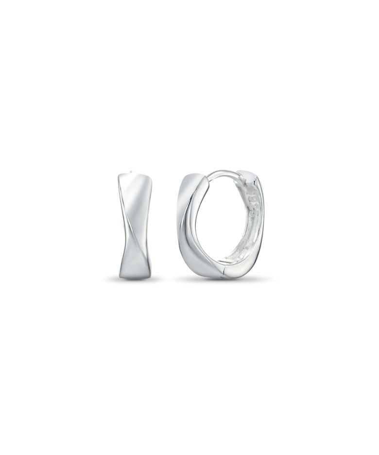 [SILVER] #E2538 Dice hoop earring