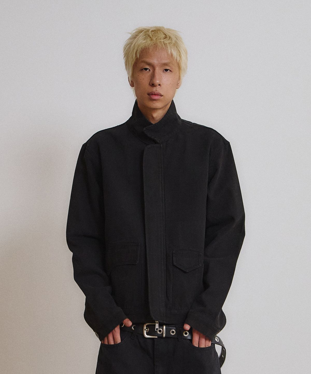 9999아카이브(9999ARCHIVE) High Neck Oblique Pocket Jacket