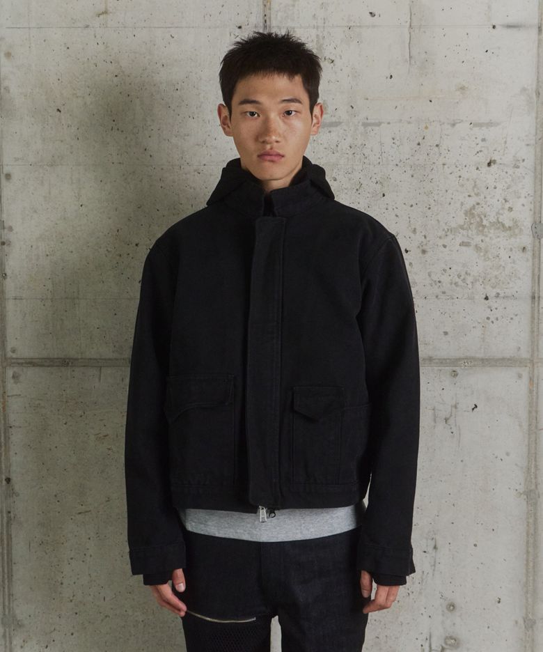 High Neck Oblique Pocket Jacket