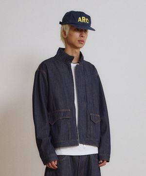 High Neck Oblique Pocket Jacket