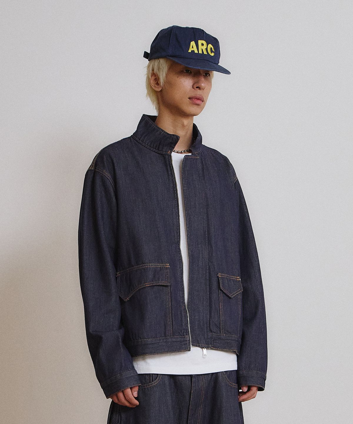 9999아카이브(9999ARCHIVE) High Neck Oblique Pocket Jacket