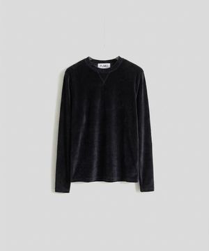 벨로아 긴팔 탑 [블랙]