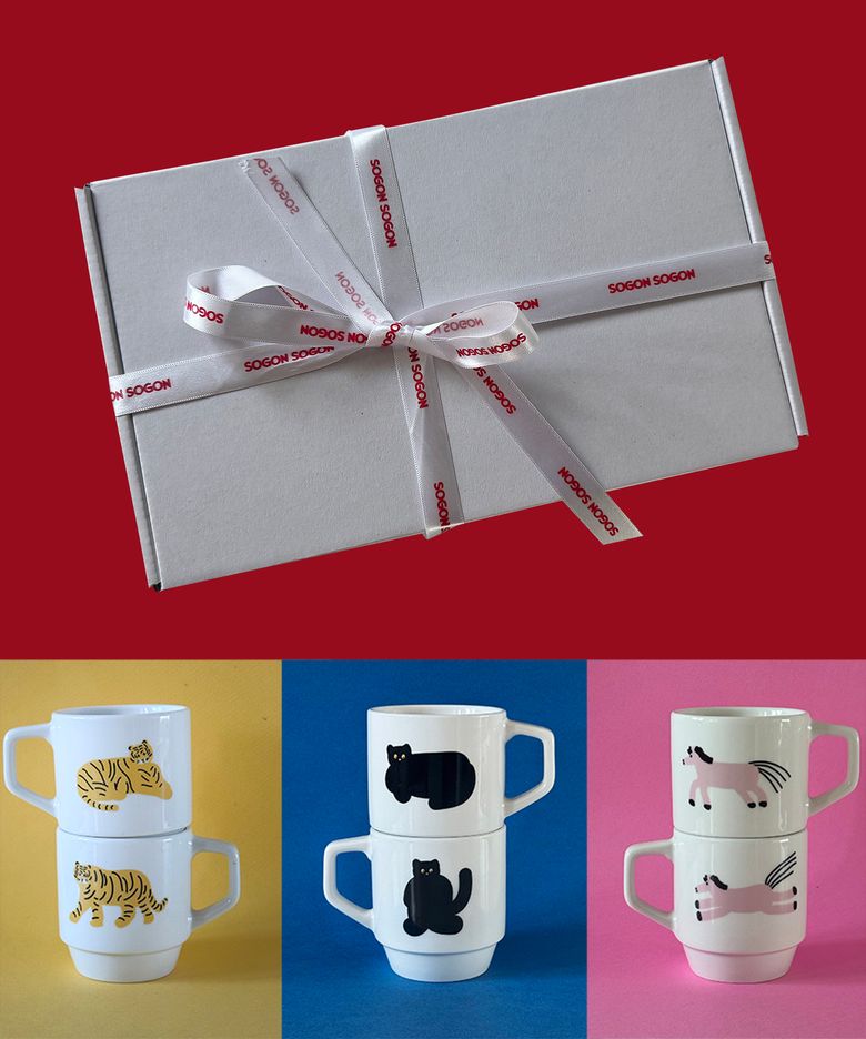 (선물포장) cup 2p set