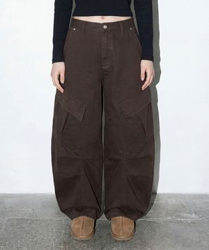 레이 커브드 카고팬츠 (2color)