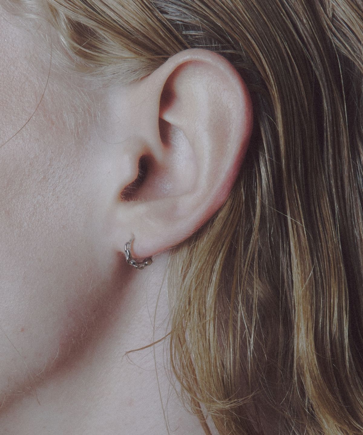 더스틸룸(THESTILLROOM) [SILVER] #E2547 Chain hoop earring